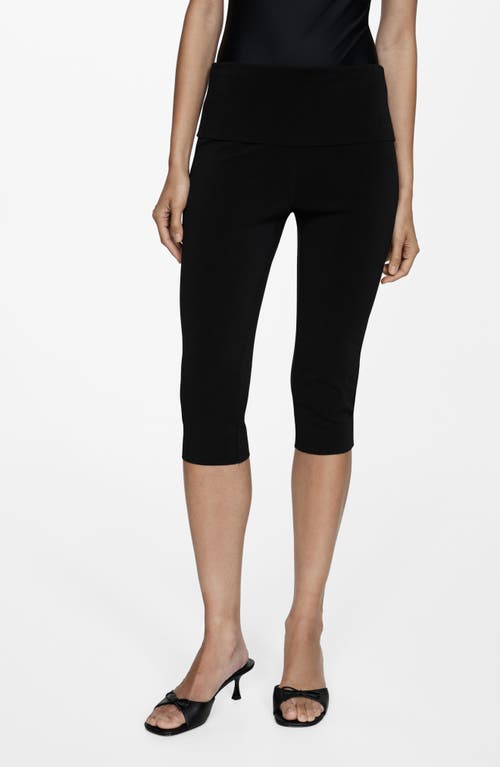 Shop Mango Tiberio Capri Leggings In Black