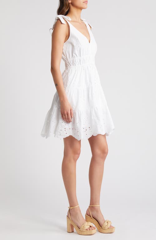 Shop Chelsea28 Eyelet Tie Strap Minidress In White