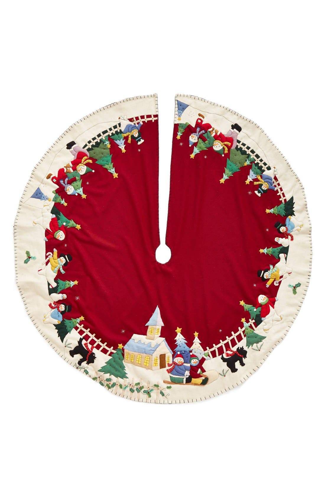 New World Arts 'Large Snowman Village' Christmas Tree Skirt Nordstrom
