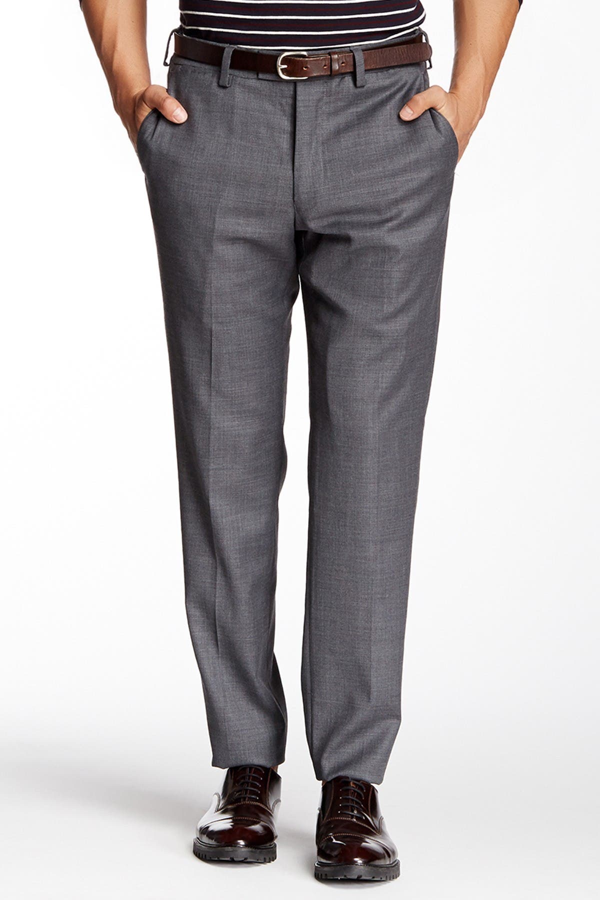 Louis Raphael | Solid Stretch Dress Slim Fit Pants - 30-34