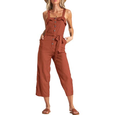 Billabong Sandy Toes Wide Leg Crop Jumpsuit