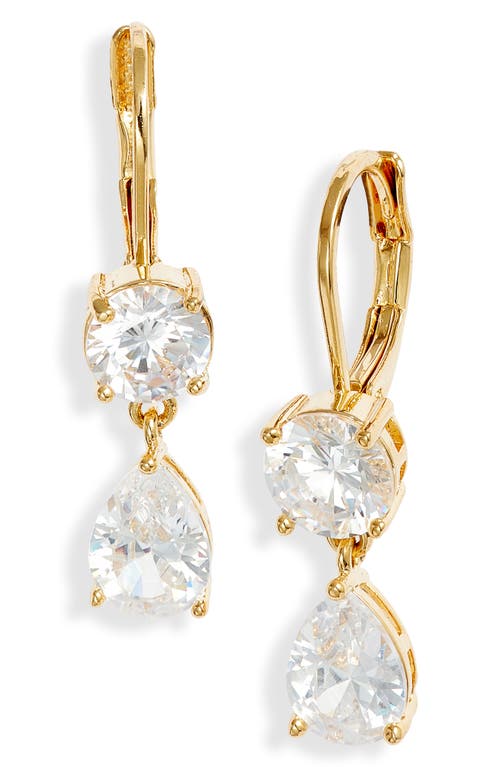 Nordstrom Demi Fine Mixed Cubic Zirconia Drop Earrings in Clear- Gold at Nordstrom