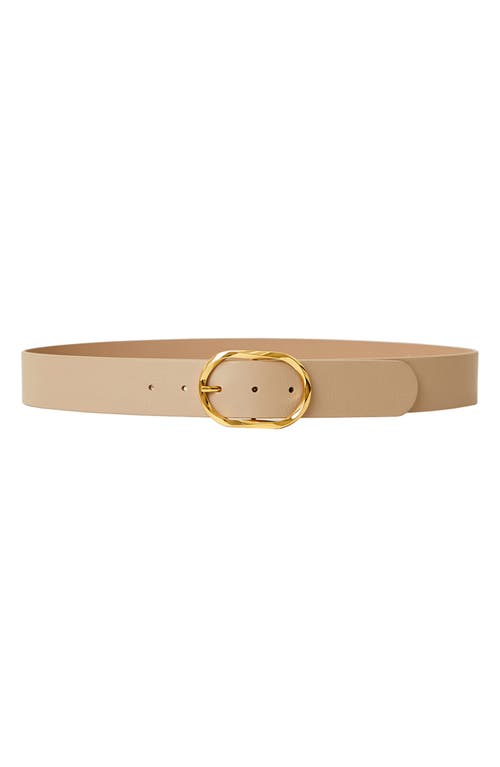 Shop B-low The Belt Kyra Leather Belt In Beige Gold