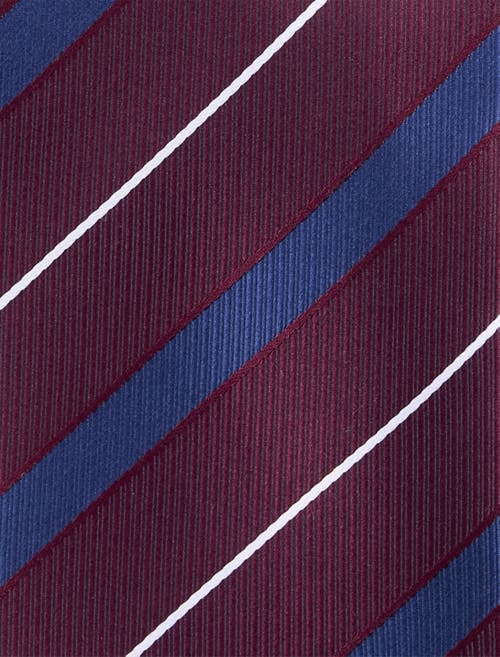 Oak Hill By Dxl Oak Hill Textured Stripe Tie In Burgundy