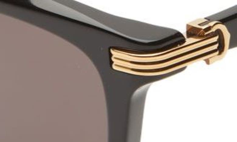 Cartier 53mm Square Sunglasses In Black