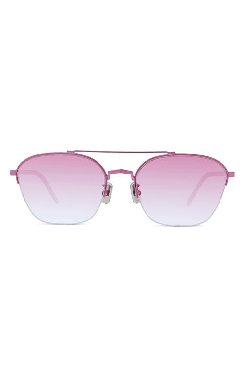 Givenchy GV Speed 57mm Pilot Sunglasses in Shiny Pink /Violet