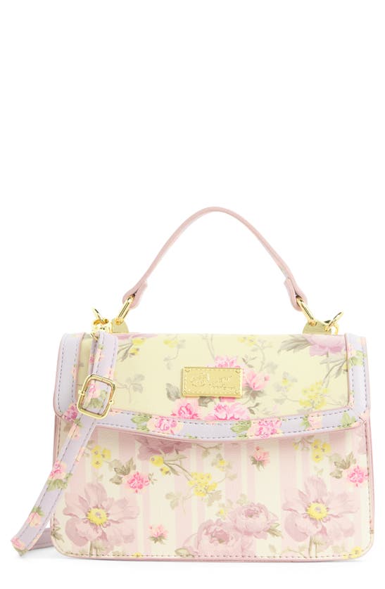 Betsey Johnson Top Handle Crossbody Bag In Paris Tri-floral
