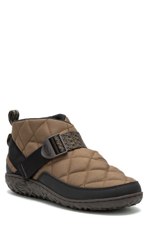 Chaco Ramble Rugged Puffer Slip-on In Dark Sand
