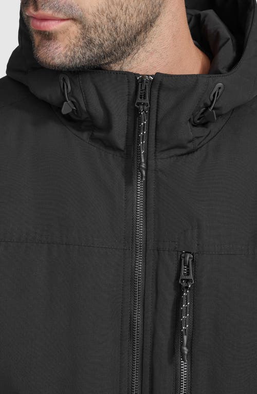 Shop Cole Haan Down & Feather Fill Hooded Puffer Coat In Black