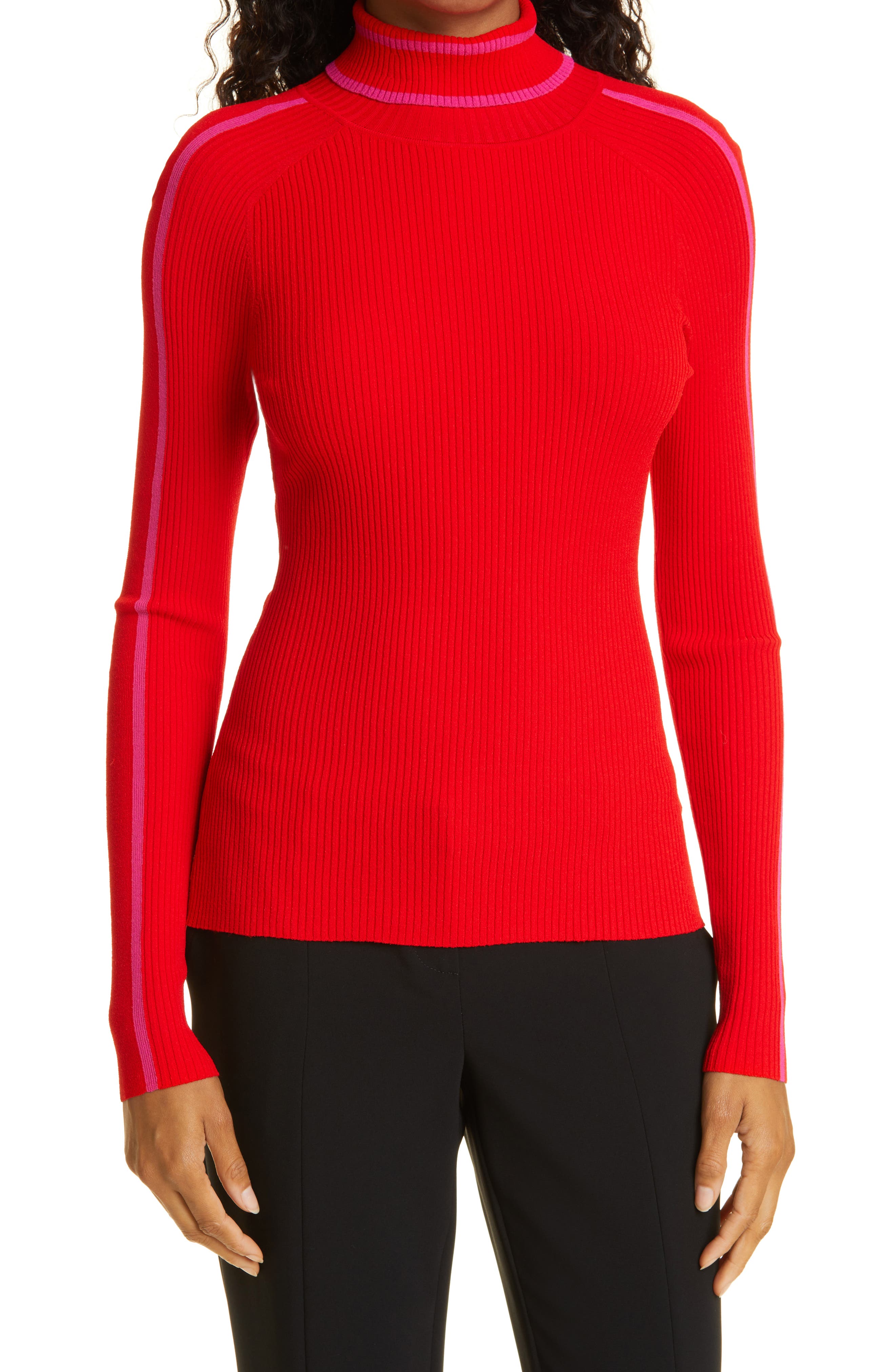 red polo neck