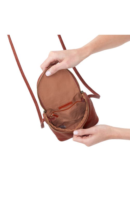 Hobo Fern Woven Leather Crossbody Bag In Tuscan Brown