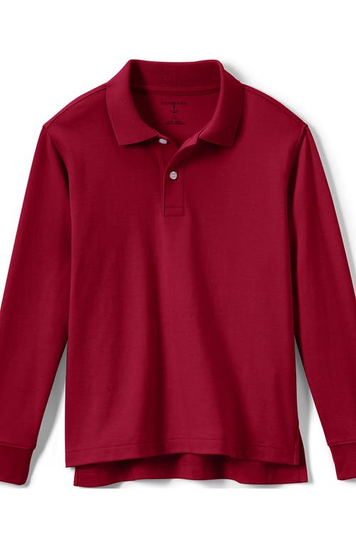 LANDS' END LANDS' END SCHOOL UNIFORM KIDS LONG SLEEVE INTERLOCK POLO SHIRT 