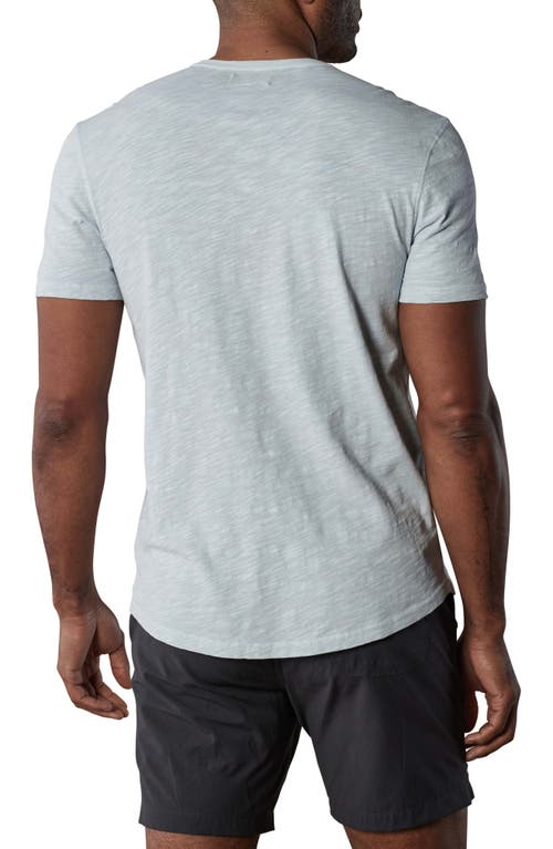 The Normal Brand Men's Active Short Sleeve Puremeso Henley In Stone In Mist