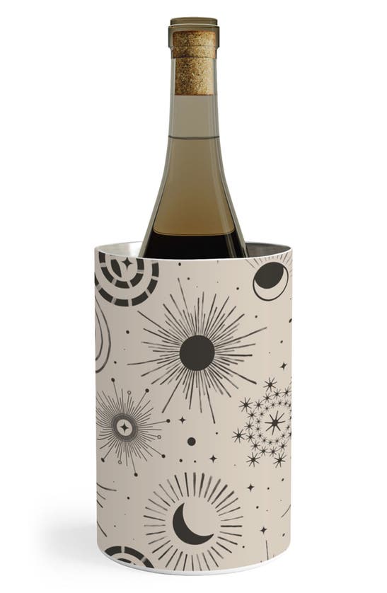 Shop Deny Designs Holiday Moon & Sun Wine Chiller In Beige