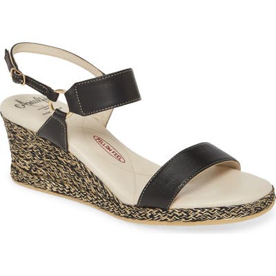 Amalfi By Rangoni Luc Wedge Sandal, Black