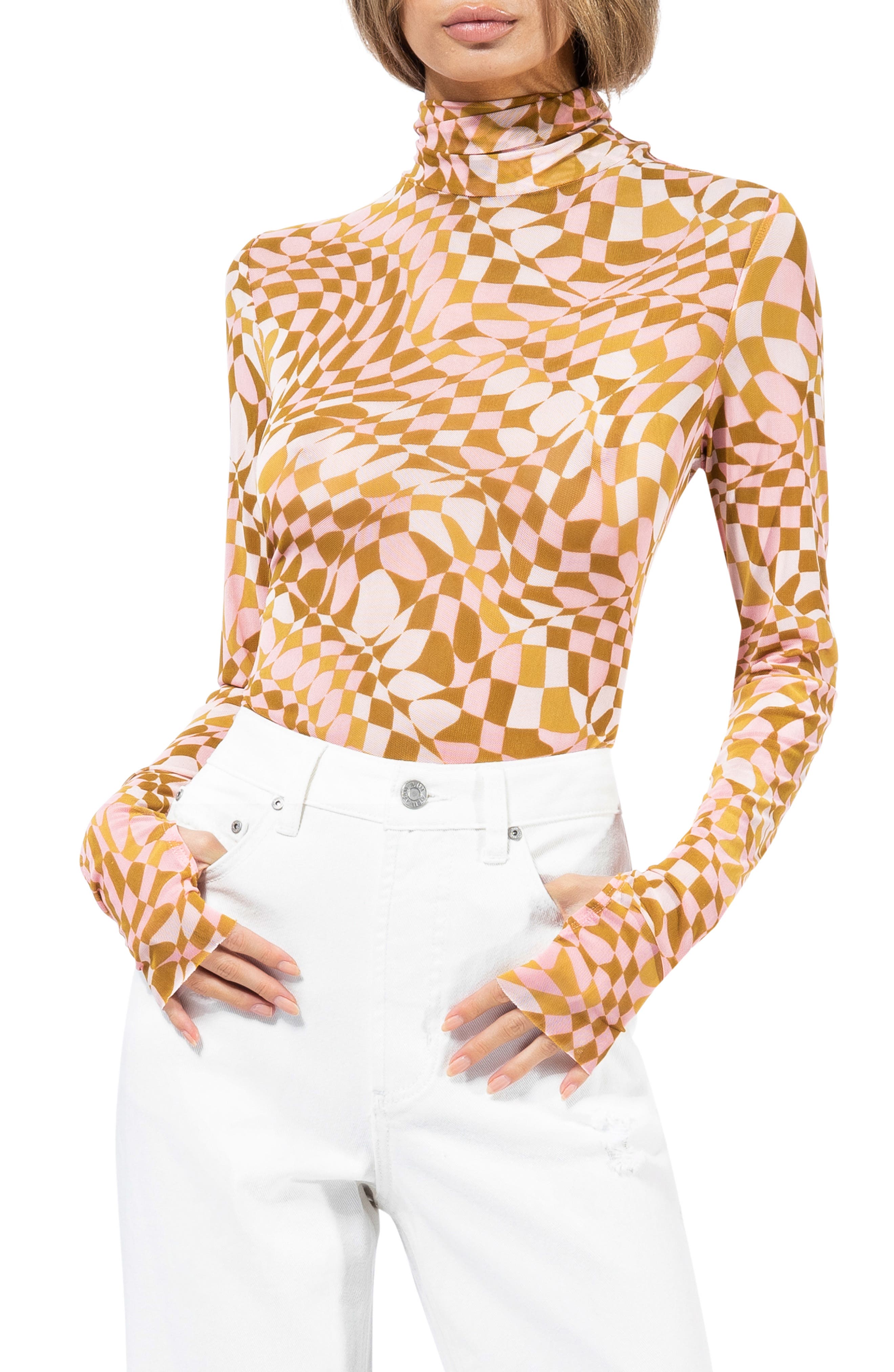 afrm mesh turtleneck