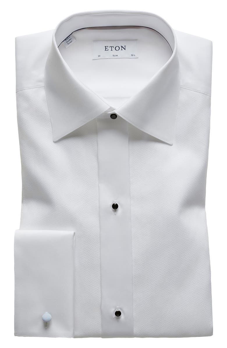 Eton Slim Fit Textured Tuxedo Shirt | Nordstrom