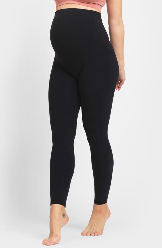 Shop Seraphine Seamless Over The Bump Maternity Leggings In Black