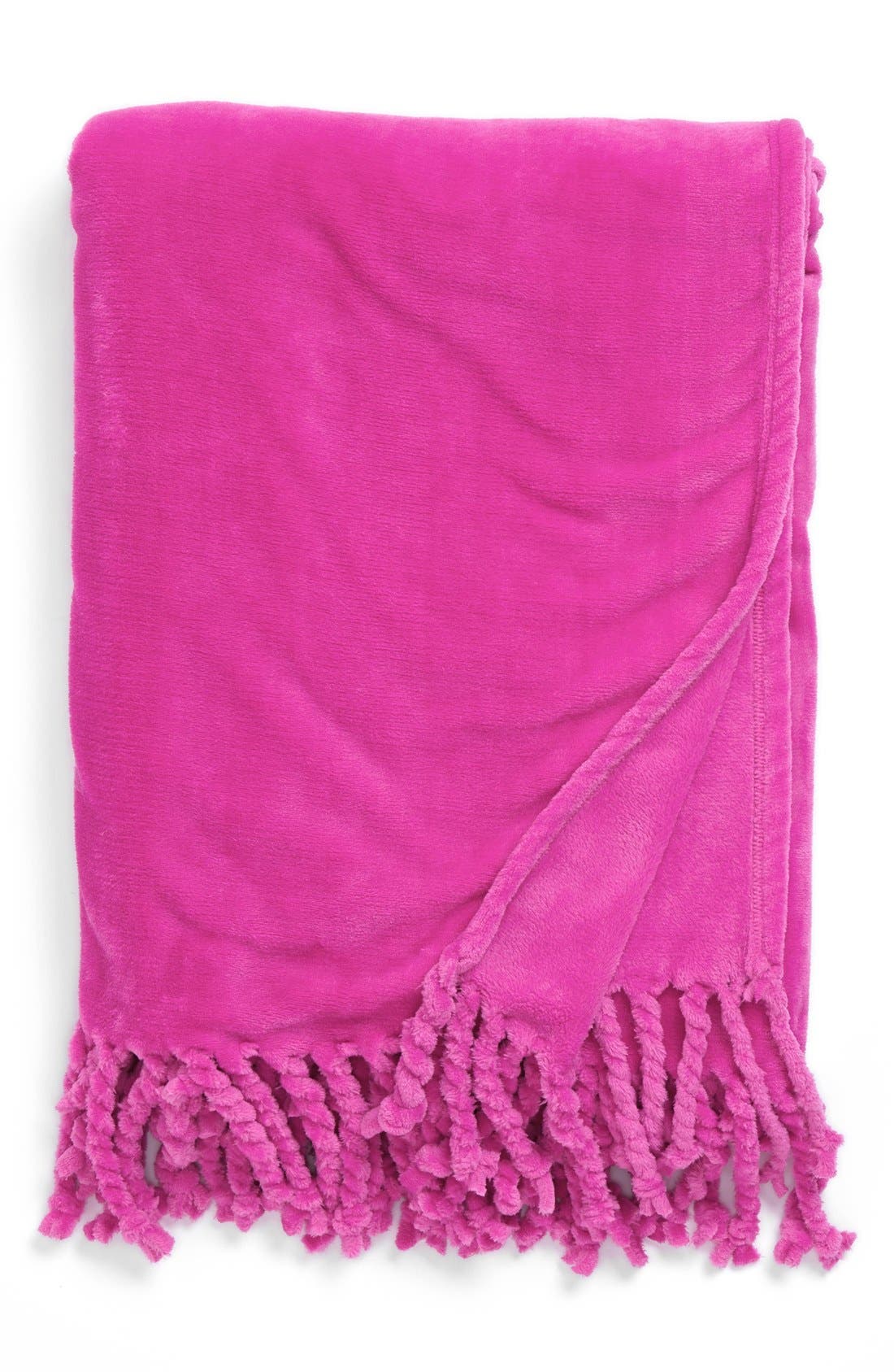 NORDSTROM AT HOME,
                            Kennebunk Bliss Plush Throw,
                            Main thumbnail 530, color,
                            601