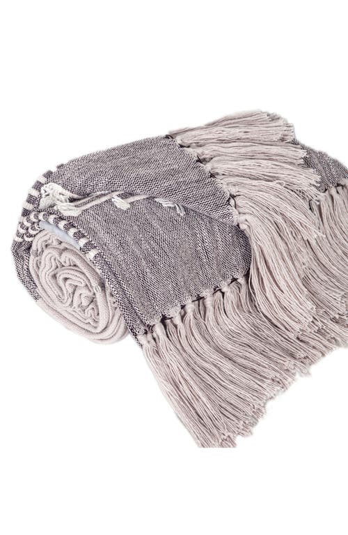 Parkland Collection Adonia Tasseled Throw Blanket In Grey