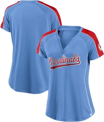 Women's Fanatics Branded Red St. Louis Cardinals Perfect Play Raglan Pullover  Hoodie