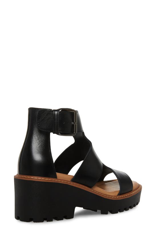 Blondo Hayslee Lug Strappy Sandal In Black Leather | ModeSens