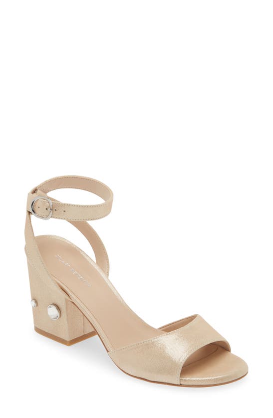 Stuart Weitzman Alshn Block Heel Sandal In Platino