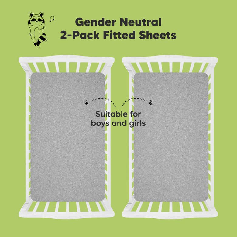 Keababies Soothe Fitted Crib Sheet In Storm