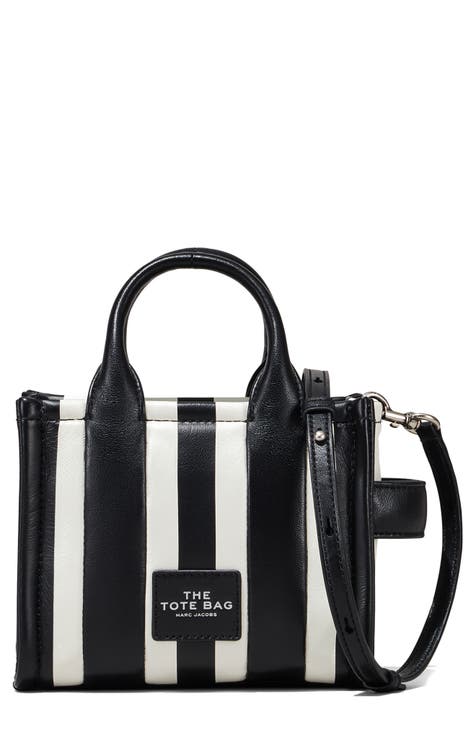 Black and White Striped Purse Handbag, Pinstripe Stripes Vertical Print Small Mini Shoulder Bag Vegan Leather Women Designer Crossbody