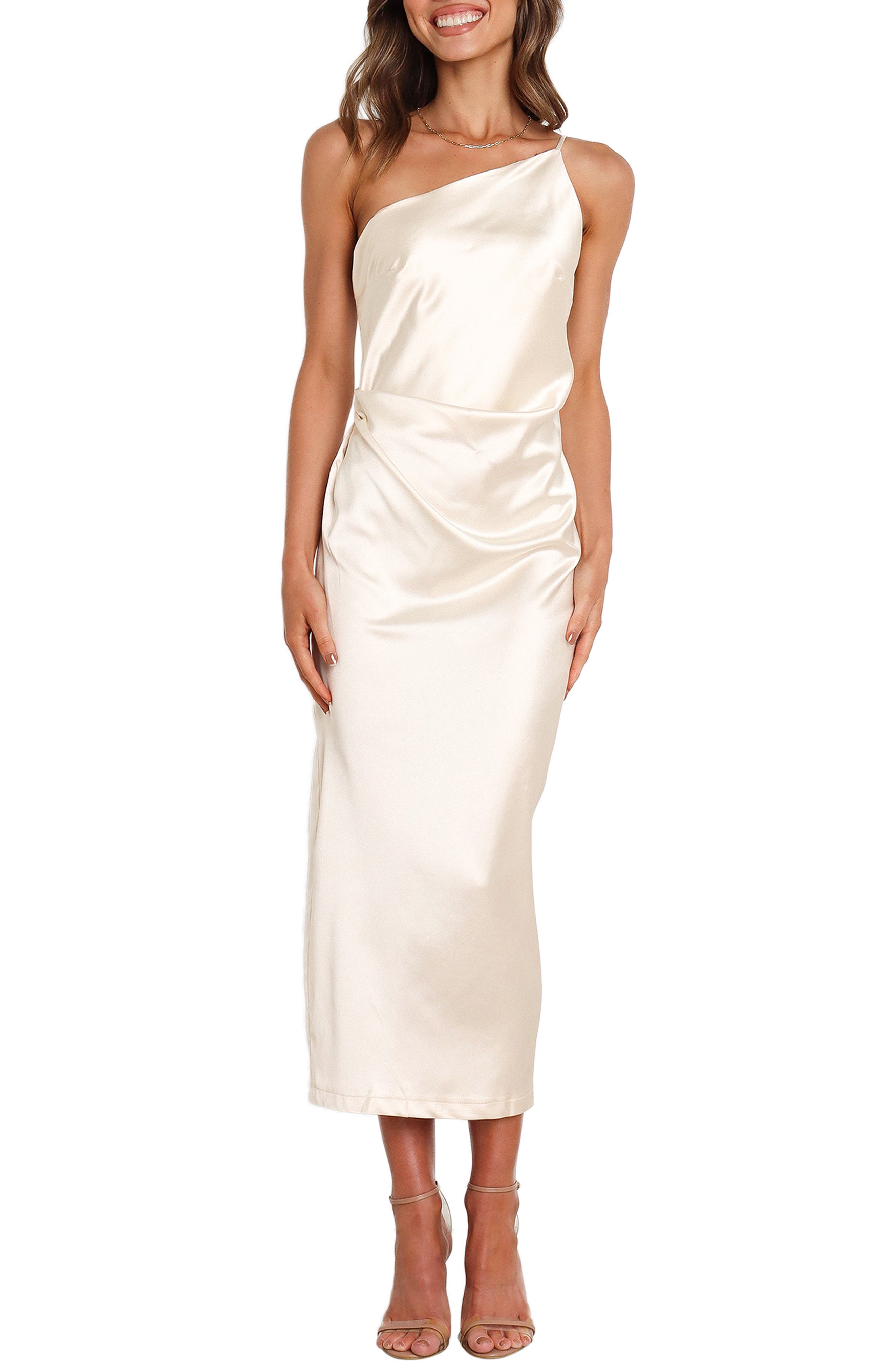 White Satin Slip Dress