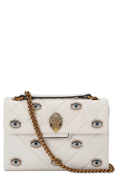 Kurt Geiger London Medium Kensington Eye Quilted Leather Convertible Crossbody Bag in White/Combo at Nordstrom