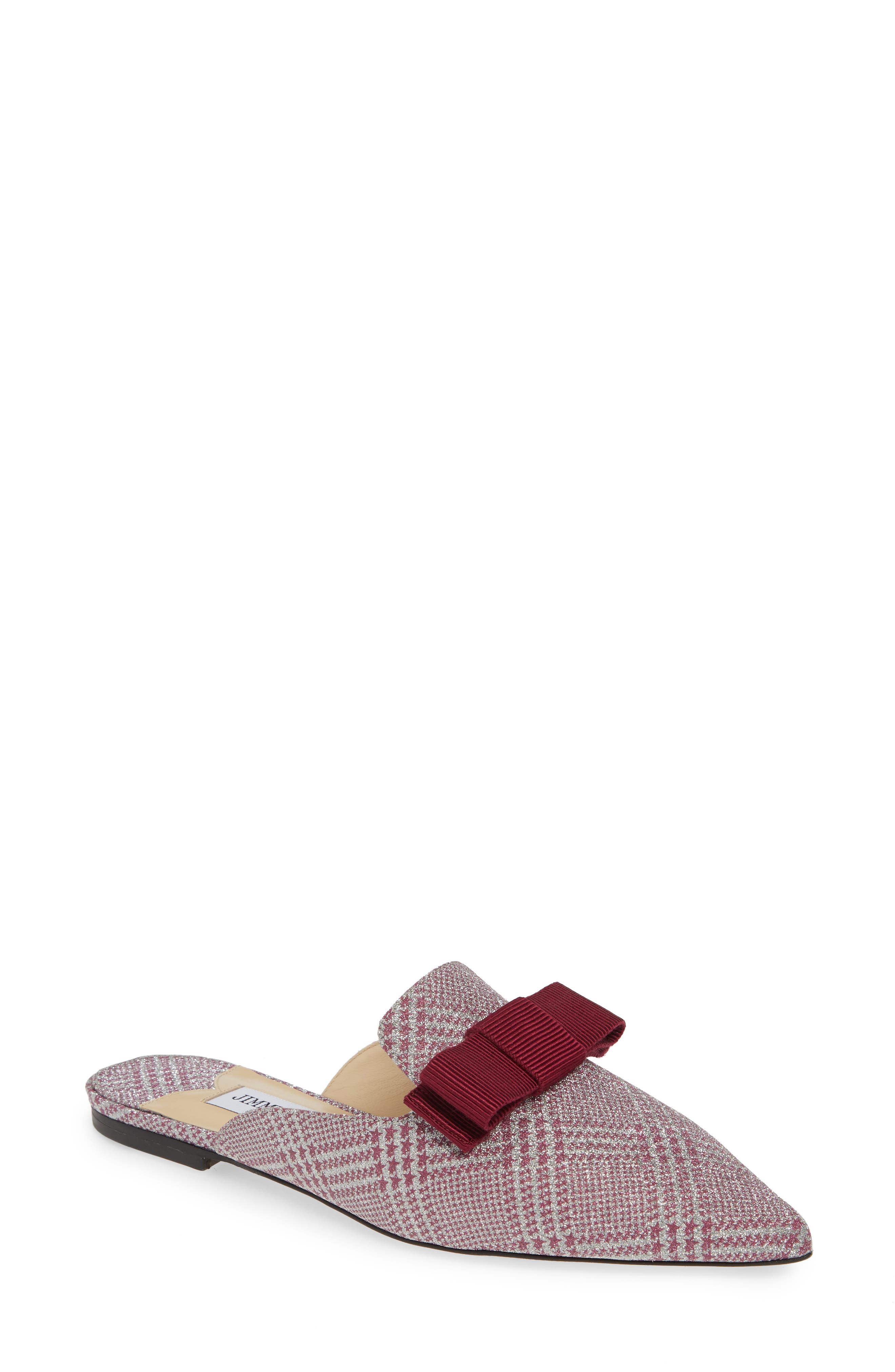 Jimmy Choo Galaxy Bow Loafer Mule, Pink
