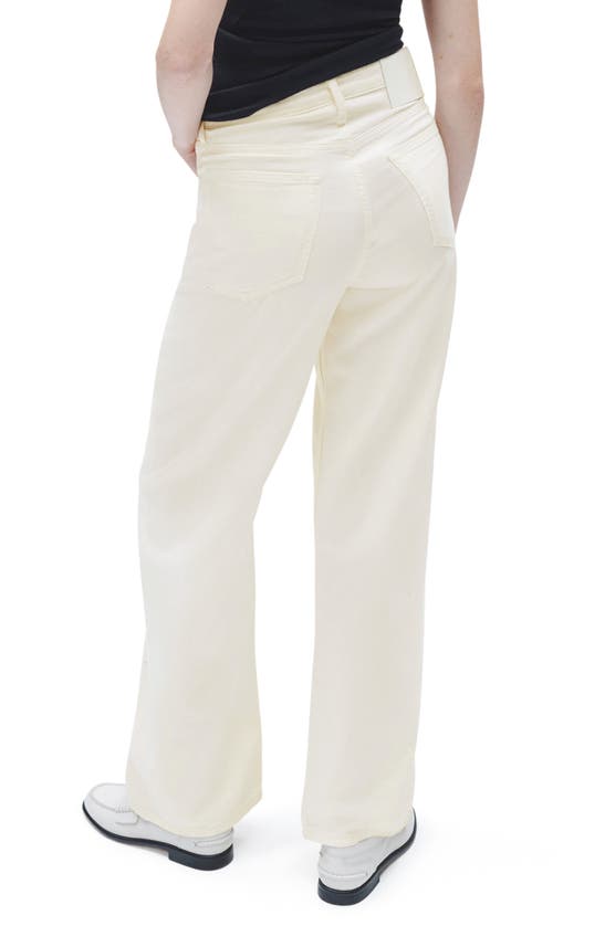 Rag & Bone Featherweight Logan Wide Leg Jeans In Ecru