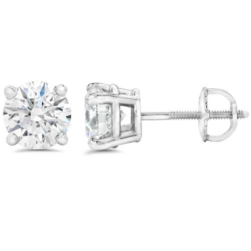 Bliss Diamond 3/4ct Diamond Studs Round Cut With Screw Backs 14k Gold Lab Created In 14k White Gold