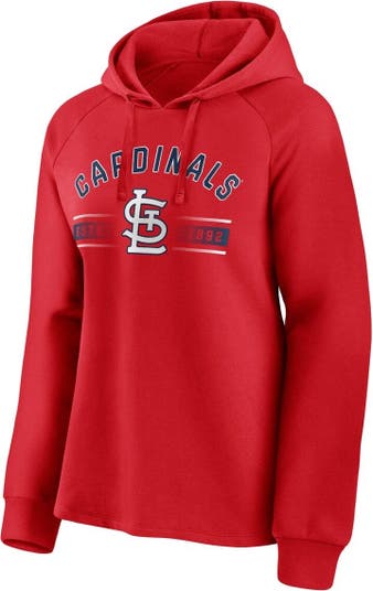St. Louis Cardinals Fanatics Branded Women's Perfect Play Raglan Pullover  Hoodie - Red