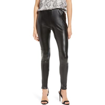 Bishop + Young Faux Leather Leggings, Black