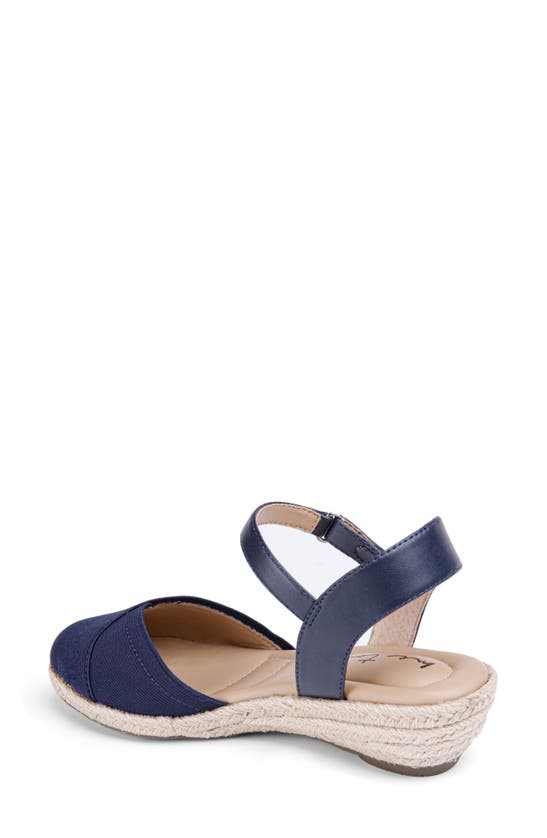 Shop Me Too Nikkie Ankle Strap Espadrille Wedge Sandal In Navy