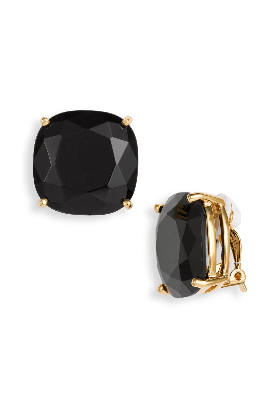 kate spade new york large faceted clip earrings Nordstrom