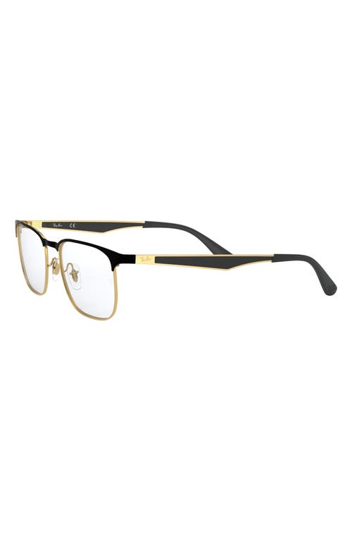Ray Ban Ray-ban 54mm Optical Glasses In Gold/black