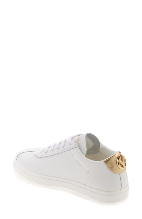 Valentino By Mario Valentino Sandy Low Top Sneaker In White Gold