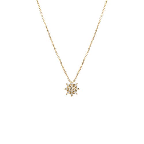 Adina Eden Diamond Pave Starburst Pendant Necklace 14k In 14k Gold