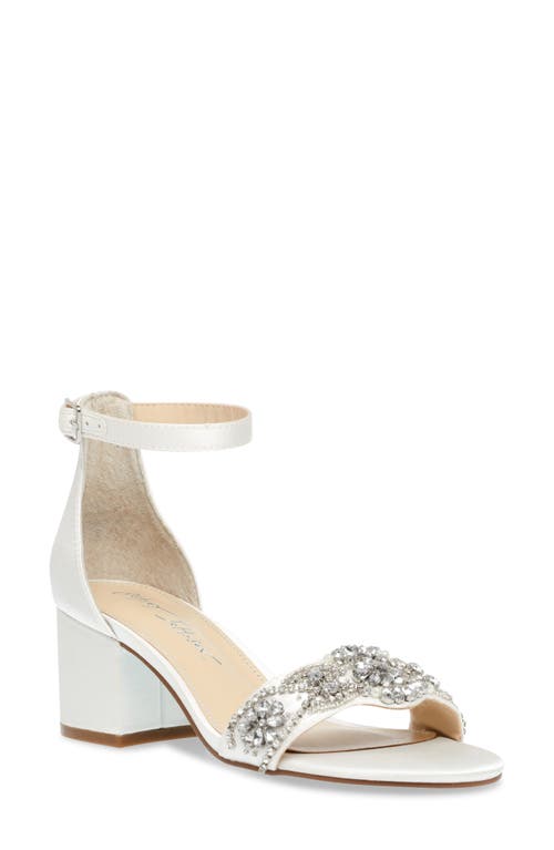 UPC 194068998987 product image for Betsey Johnson Crystal Embellished Block Heel Sandal in Ivory at Nordstrom, Size | upcitemdb.com