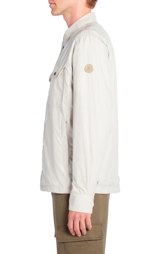 Moncler Men's Piz Snap-front Overshirt In Stone