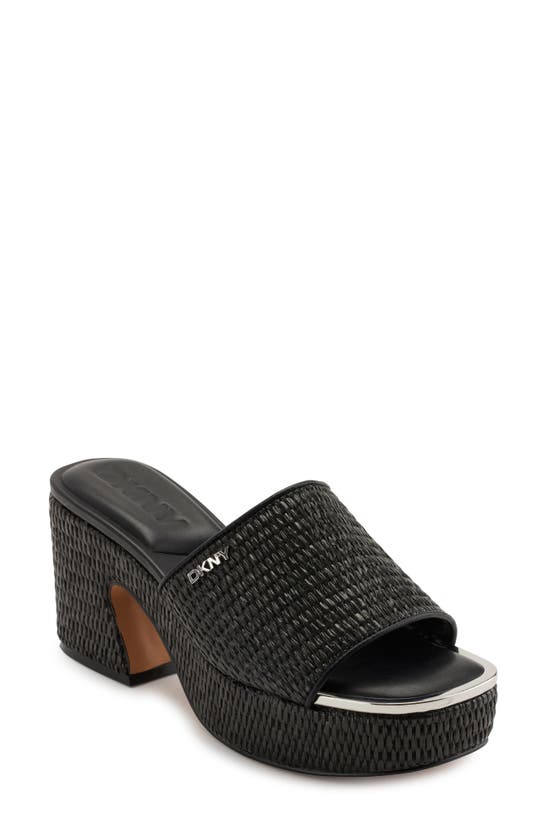 Shop Dkny Desirae Platform Sandal In Black