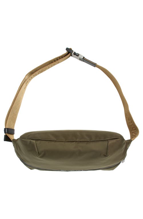 Shop Off-white Outdoor Nylon Belt Bag In Military Green