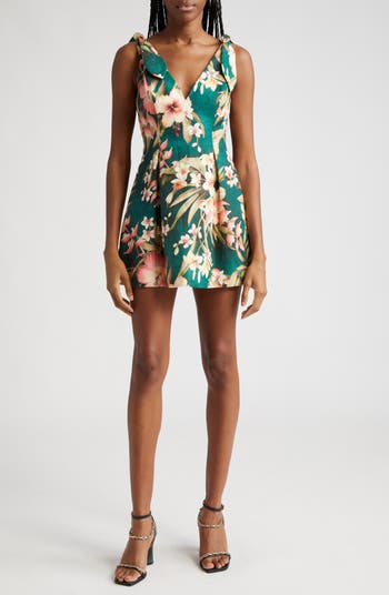 Zimmermann Lexi Tropical Floral Linen Minidress