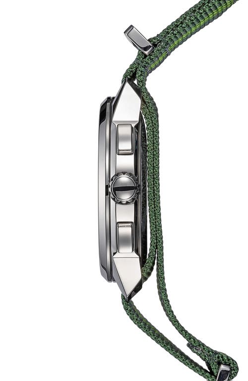 Balmain Watches Madrigal Chronograph Fabric Strap Watch, 42mm In Green Nato