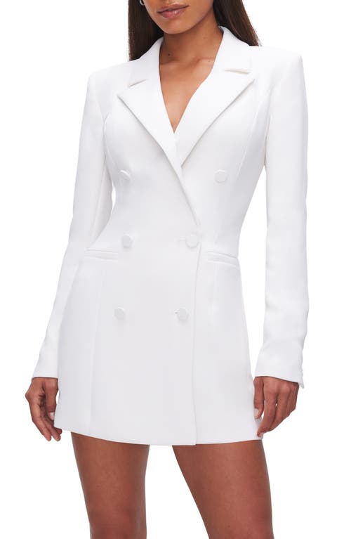 Good American Luxe Suiting Exec Long Sleeve Blazer Minidress at Nordstrom,