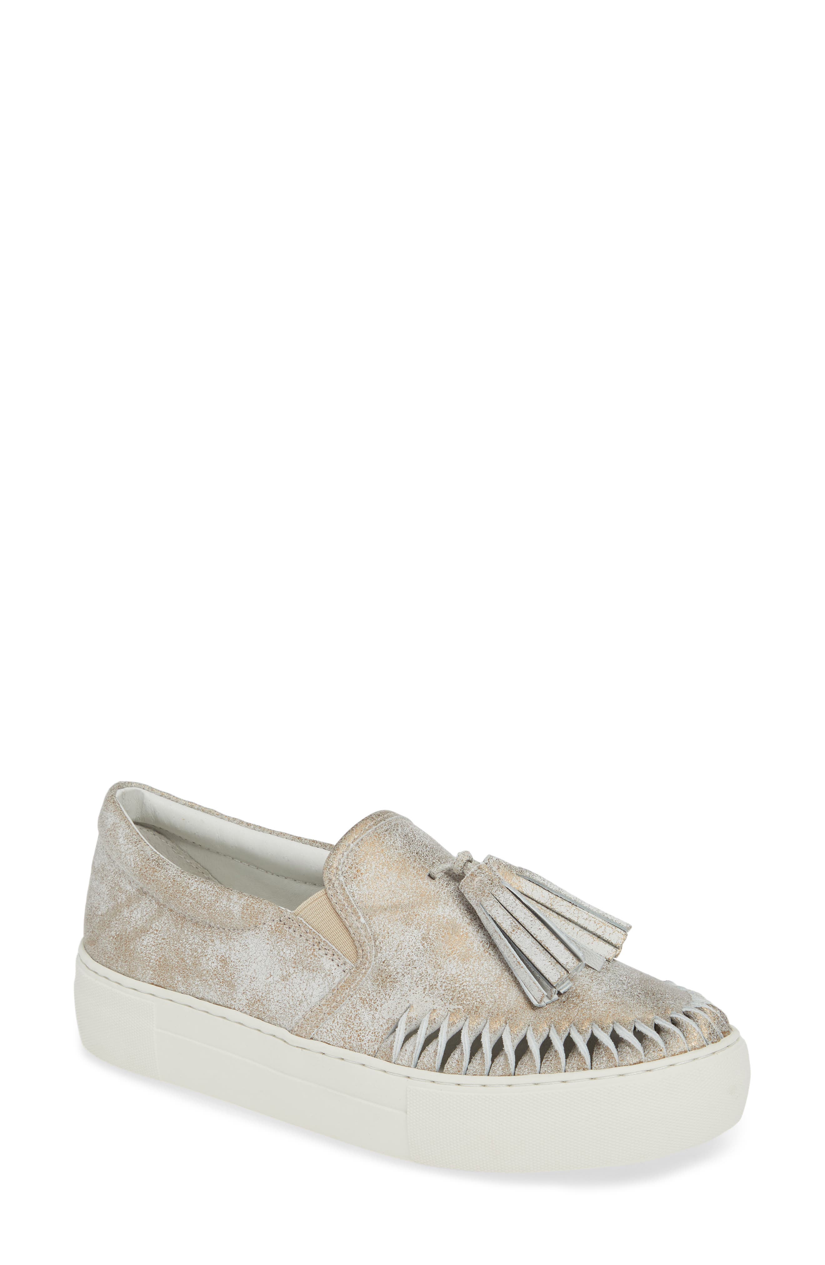 Jslides Tassel Slip-On Sneaker- Metallic