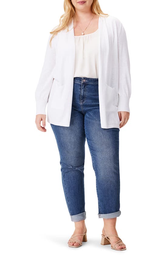 Nic + Zoe Coffee Run Cardigan In Paper White